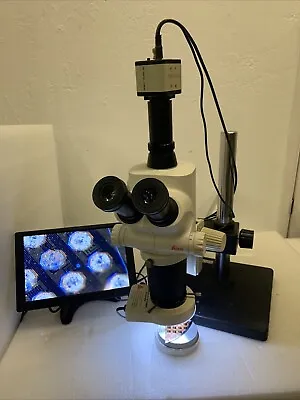 Buy Leica S8APO Stereo Microscope W/ Boom Stand, LED Light, Monitor & CCD Camera • 6,000$