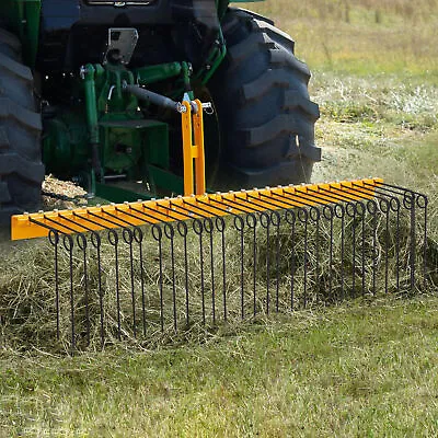 Buy 72 In 3 Point Pine Straw Rake Rake Attachment For Cat-0 & Cat-1 Tractor Steel • 198.99$
