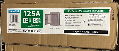 Buy Siemens PN Series 125 Amp Main Lug Plug-On Neutral Load Center - NEW IN BOX • 65$