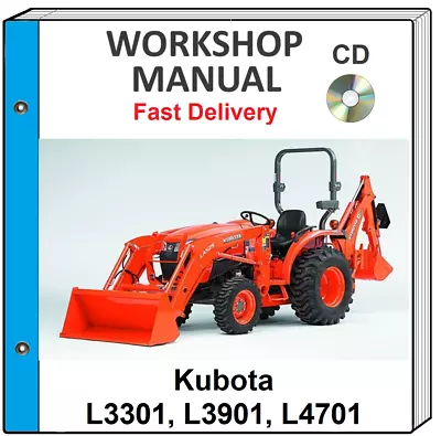Buy Kubota L3301 L3901 L4701 Tractor Service Repair Workshop Manual Cd • 14.99$