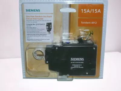 Buy Siemens 15 Amp 120-Volt 1-Pole Tandem CAFCI Type QTA Circuit Breaker Q1515AFCP • 57.77$