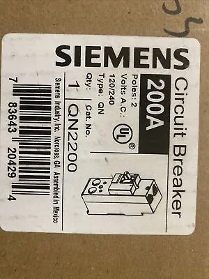 Buy Siemens QN2200 240V Circuit Breaker • 110$