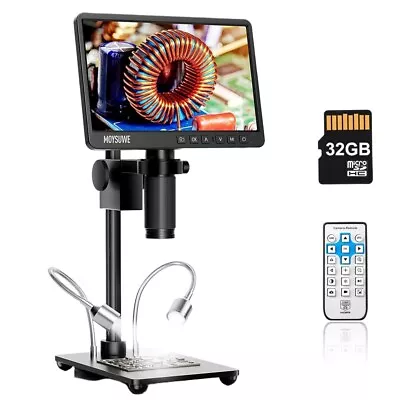 Buy 7'' HDMI Digital Microscope 1200X 26MP CMOS IMX Sensor Coin Soldering Microscope • 75.99$