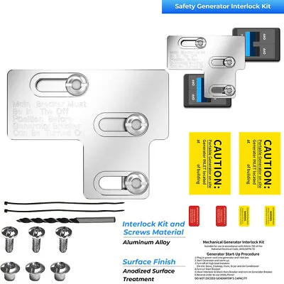Buy For Siemans And ITE Generator Interlock Kit 100 Amp Panels Aluminum Kit • 35.99$