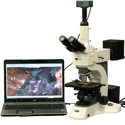 Buy AmScope 50X-2500X Darkfield Polarizing Metallurgical Microscope + 5MP Camera • 4,695.99$