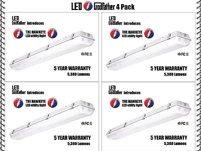 Buy Paint / Spray Booth LED Light Fixture 4' Two Lamp Commercial Grade Bright 4 PACK • 346$