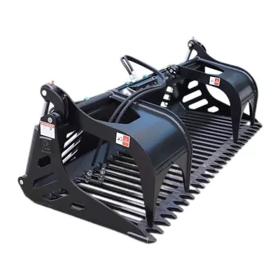 Buy 74  Rock Grapple Bucket For Skid Steer Attachment Quick Attach • 2,855.99$