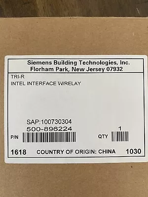 Buy Brand New Siemens Tri-r Intelligent Interface Module Free Same Day Shipping • 399$
