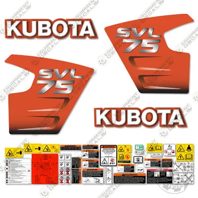 Buy Fits Kubota SVL75 Decal Kit Skid Steer Replacement Decals - 7 Year 3M Vinyl! • 159.95$