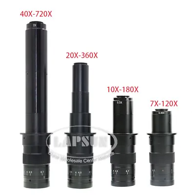 Buy 120X-180X-360X-720X Microscope Indusry Camera Zoom C-Mount 25mm Glass Lens Kit • 59.99$