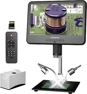 Buy LINKMICRO LM210 10.1'' LCD Digital Microscope Soldering Electronics Camera • 65$