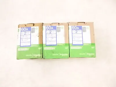 Buy 3 Pack Square D By Schneider Electric Safety Switch Non-Fusible 2-Pole 60A 240V • 51.99$