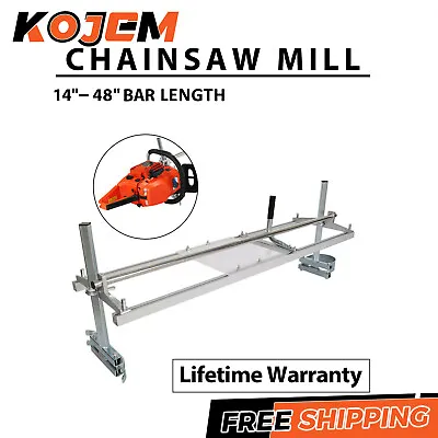 Buy Portable Chainsaw Mill 48  Inch Planking Milling Bar Size 14  To 48  • 73.90$