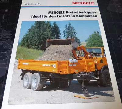 Buy Mengele - Three-sided Tipper - Ideal For Use In Municipalities - Unimog Brochure Old • 10.75$