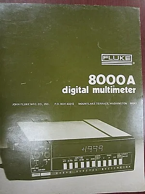 Buy Fluke Model 8000A Digital Multimeter Manual P/N 347906 • 20$