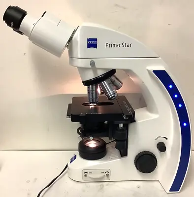 Buy Zeiss Primo Star Binocular Microscope W/ 4X / 10X / 40X / 100X Objectives #6 • 829.99$