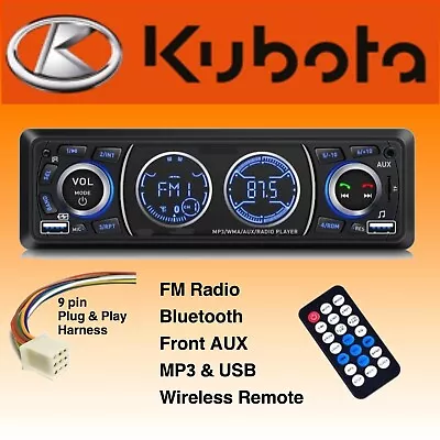 Buy Direct Plug & Play Kubota LX-2610  Tractor FM Radio Bluetooth USB AUX Remote • 98.99$