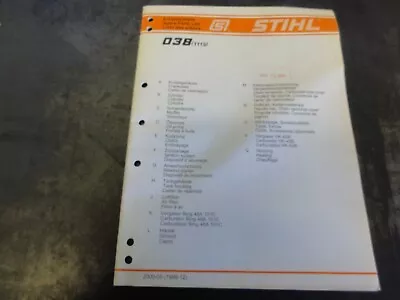 Buy Stihl 044 Chainsaw Spare Parts List Catalog Manual     2000-05    1119 • 20$