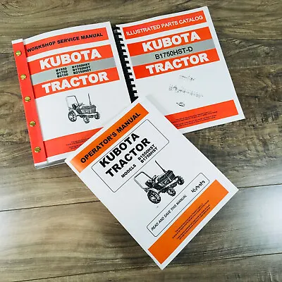 Buy Kubota B1750Hst-D Tractor Service Manual Parts Catalog Operators Repair Shop 4Wd • 66.97$