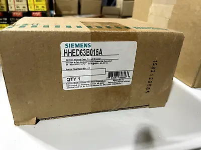 Buy NEW Siemens HHED63B015A /  HHED63B015 3p 480v 15a Circuit Breaker NEW IN BOX • 695$