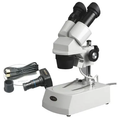 Buy AmScope SE306-PZ-3M 20X-40X-80X Stereo Microscope With 3MP Digital Camera • 327.99$