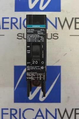 Buy Siemens BQD120 20AMP 1 Pole Bolt On 277 Volt Circuit  Breaker *Quantity In Stock • 24$