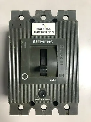 Buy Siemens 100-125 Amp Thermal Trip Breaker 3ve5331 600 Vac 3 Pole  3ve5331 0cu00  • 314.99$