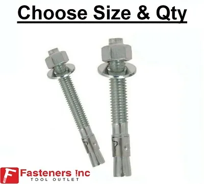 Buy Concrete Wedge Anchor Zinc Plated Expansion Anchors Includes Nuts & Washers • 539.28$
