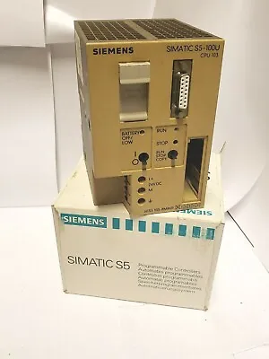 Buy NEW Siemens S5 PLC 6ES5 103-8MA01 Simatic S5-100U CPU 103 OVERNIGHT SHIPPING • 794.61$