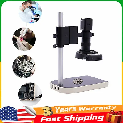 Buy 16MP HDMI Video Microscope HD Industry Camera 1080P 60FPS 10-180X Digital Camera • 105$