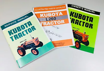 Buy Kubota L260 Tractor Service Operators Manual Parts Catalog Shop Set L260P • 38.67$
