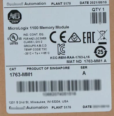 Buy Allen-Bradley 1763-MM1 MicroLogix 1100 Memory Module • 243.60$