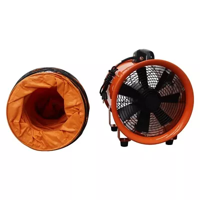 Buy 1100W Axial Fan Cylinder Pipe Spray Booth Paint Fumes Blower 110V 16in 2800r/min • 330$