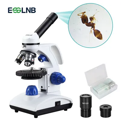 Buy Biological Microscope Max 1000X With Coaxial Coarse And Fine Focus For Students • 44.99$
