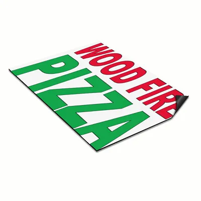 Buy Car Magnet Set Of 2 Wood Fire Pizza Red Green Food Bar Restaurant Food Truck • 31.99$