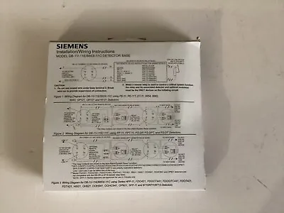 Buy Brand New Siemens Db-11 Smoke Detector Base 500-094151 Fire Alarm • 15$