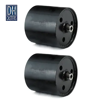 Buy (2) DH Casters 8.75  X 8.25  Ground Roller Roll-Off Container Dumpster Bin 8x8 • 139.11$