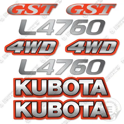 Buy Fits Kubota L4760 Decal Kit Tractor Decals  - 3M VINYL Aftermarket Sticker Set! • 89.95$
