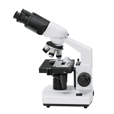 Buy Lab Microscope 40X-2000X Binocular Microscope With Double Layer Mechanical Stage • 199$