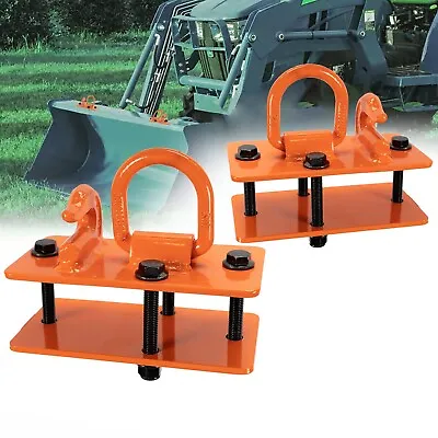 Buy 2 Pack Tractor Bucket Hooks  3/8  With Tie Down Ring Tractors/Trailers/RV/UTV • 39.99$
