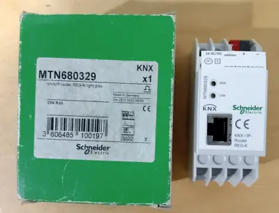 Buy SCHNEIDER ELECTRIC MTN680329 KNX/IP Router REG-K Light Grey DIN Rail • 519$