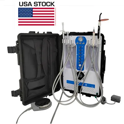 Buy Greeloy Updated Dental Mobile Unit 206S With Built-in Air Compressor 4 Hole USA • 1,158.99$