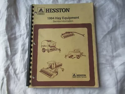Buy 1994 AGCO Hesston Hay Equipment Service Information Manual Baler Windrower • 32.30$