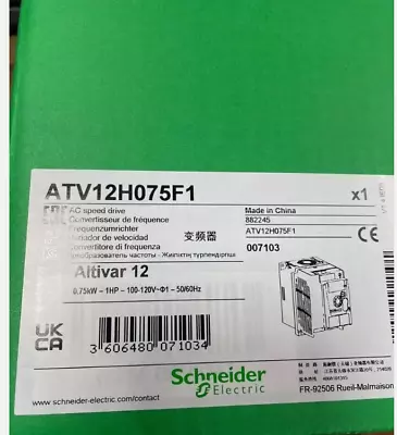 Buy ATV12H075F1 1PCS NEW SCHNEIDER ELECTRIC Variable Frequency Drive ATV12H075F1 • 193.99$