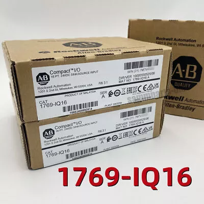 Buy New Sealed 1769-IQ16 Allen Bradley CompactLogix 16 Pt 24VDC D/I Module 1769IQ16 • 138.29$