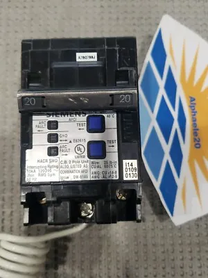Buy Siemens Q220AFC Combination Arc Fault Circuit Breaker Used • 65$