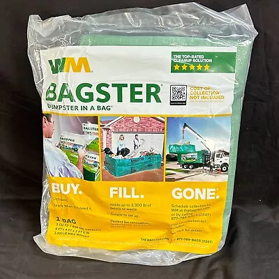 Buy New WM Bagster Dumpster In A Bag 3 CU YD, 8' X 4' X 2.5', (Holds Up To 3300 Lbs) • 21.99$