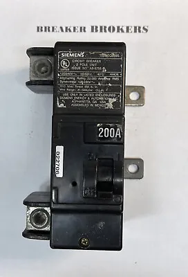 Buy Siemens EQ8695  2 Pole 200 Amp 204V Circuit Breaker - PRIORITY SHIPS SAME DAY • 79.97$