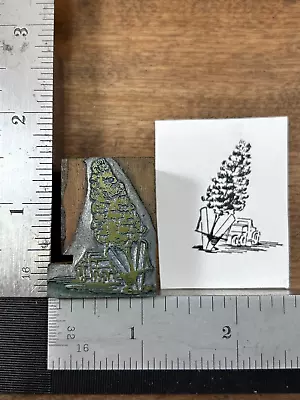 Buy Vintage Truck Tree Spade Planting Letterpress Printer Block Stamp • 6$