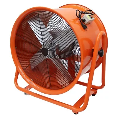Buy 2200W Axial Fan Cylinder Pipe Spray Booth Paint Fumes Blower 24 In (610 Mm) 110V • 808.40$